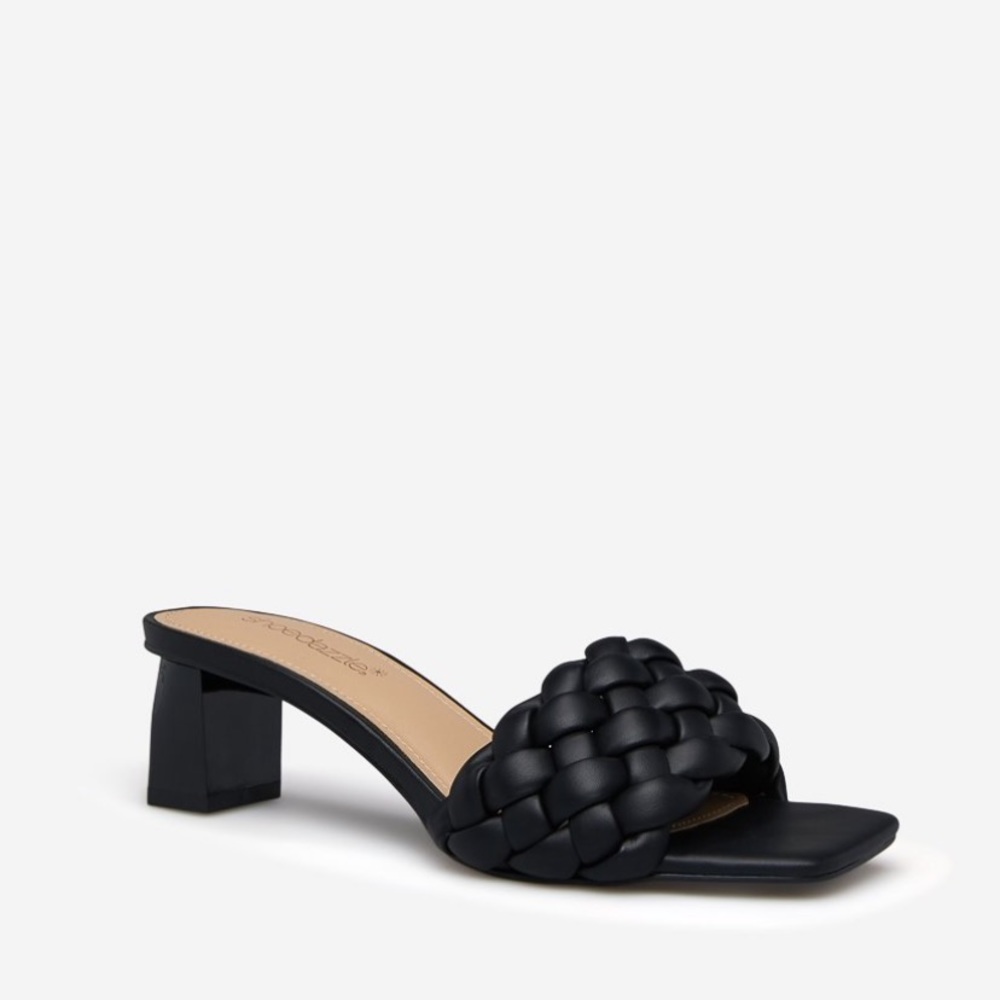 NWT Woven Heeled Sandal
